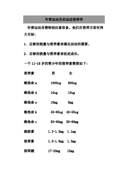 运动员饮食