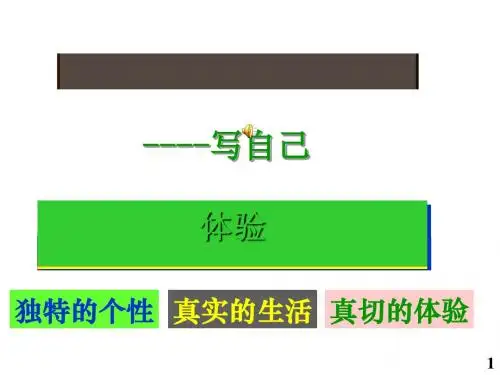 初中作文指导——写自己优秀课件