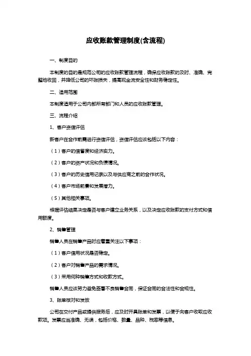 应收账款管理制度(含流程)