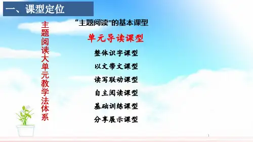 单元导读课程的解读
