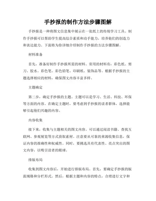 手抄报的制作方法步骤图解