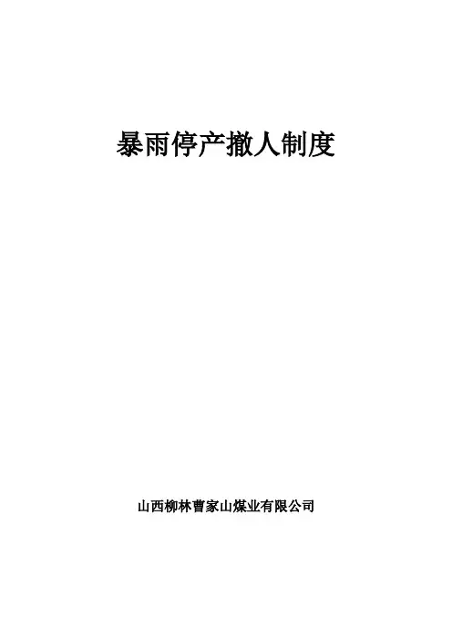 暴雨洪水期间停产撤人制度