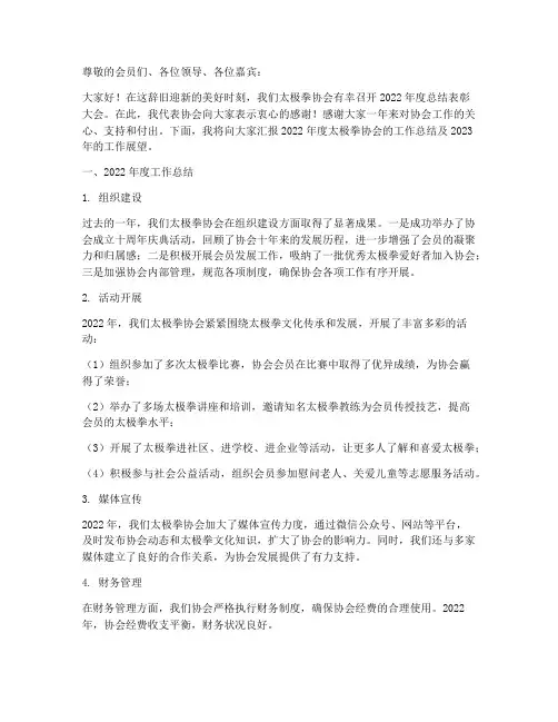 太极协会年度总结
