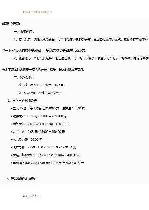 投资项目分析篇