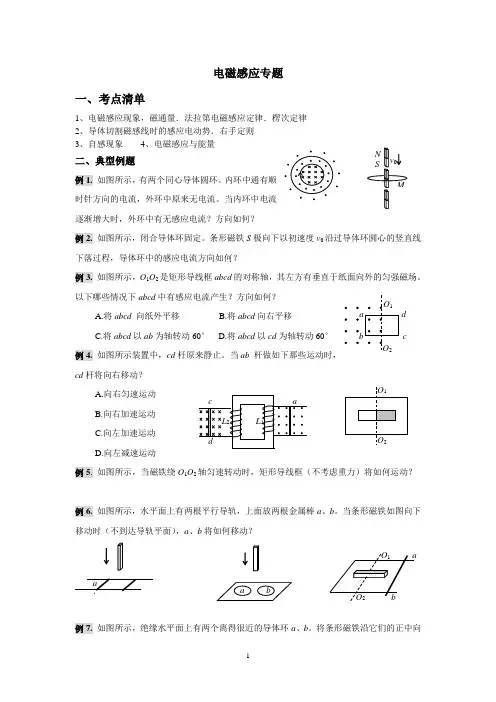 电磁感应专题