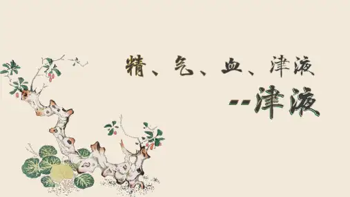 精气血津之津液