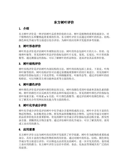 东方树叶评价
