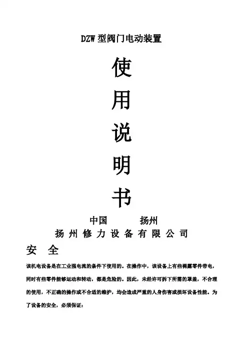 DZW中文说明书