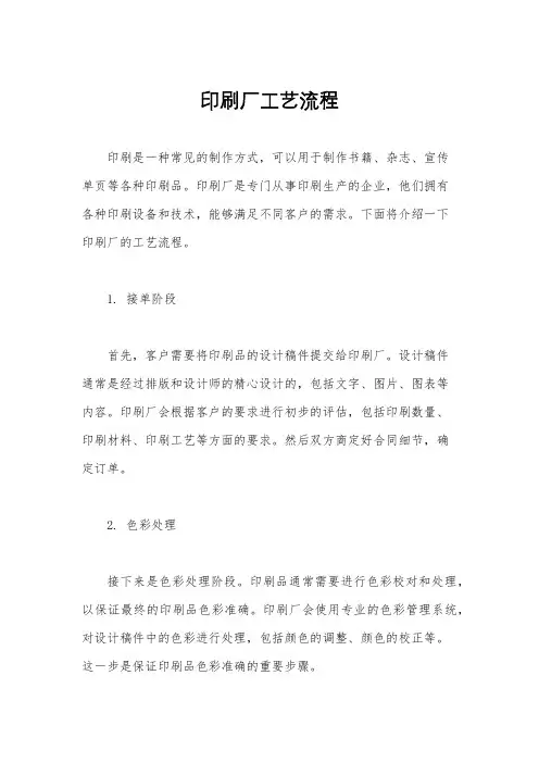 印刷厂工艺流程