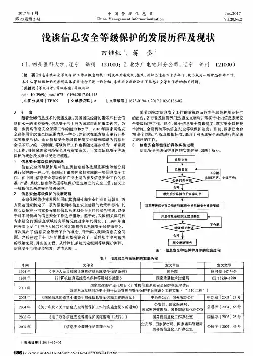 浅谈信息安全等级保护的发展历程及现状