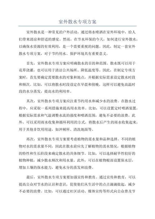 室外散水专项方案