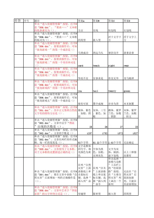 word自测