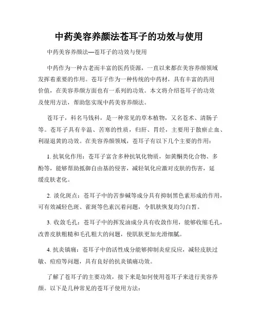 中药美容养颜法苍耳子的功效与使用