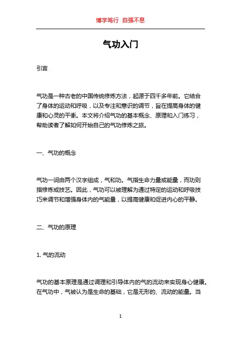 气功入门_精品文档