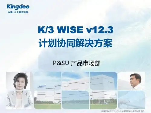 金蝶K3 WISE V12.3计划协同解决方案