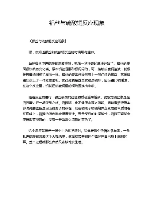 铝丝与硫酸铜反应现象