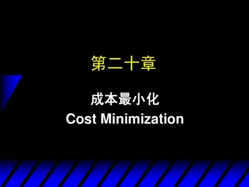 第二十章-成本最小化