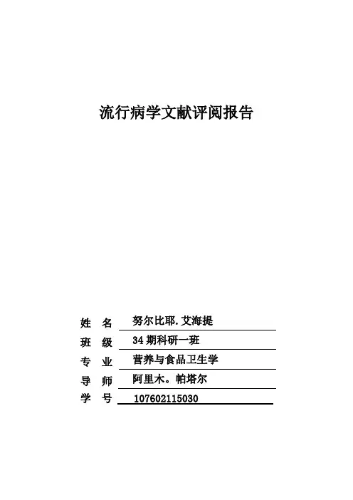文献评价报告