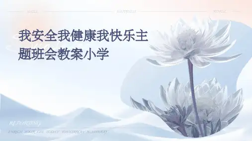 我安全我健康我快乐主题班会教案小学PPT