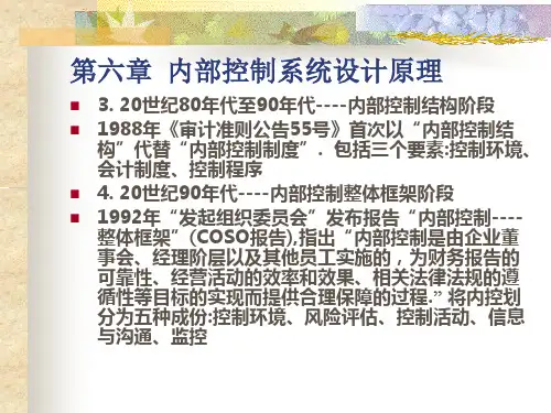 会计制度设计第六章