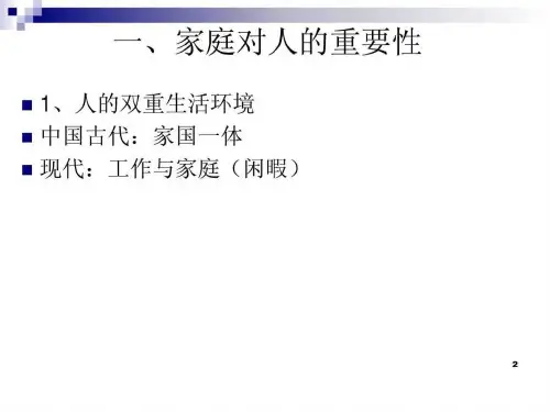 家庭和谐与人生幸福ppt课件