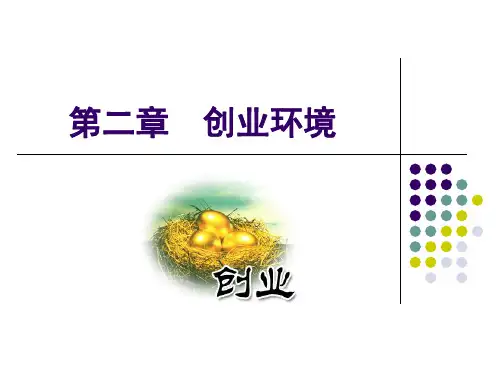 Chp2第二章创业环境教学幻灯片