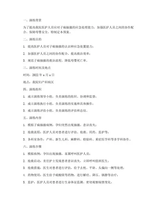 子痫抽搐应急预案演练