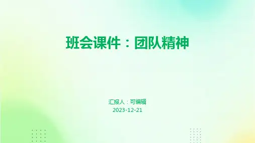 班会课件：团队精神