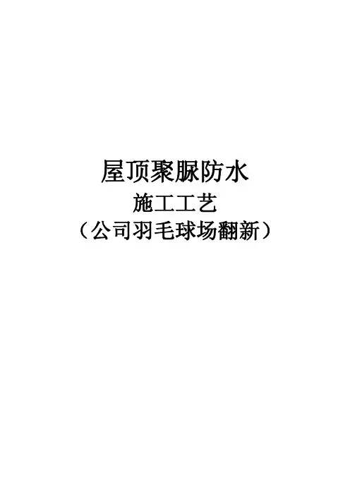 屋顶聚脲防水施工工艺(羽毛球场)