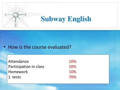 城市轨道交通专业英语 1 Introduction  
