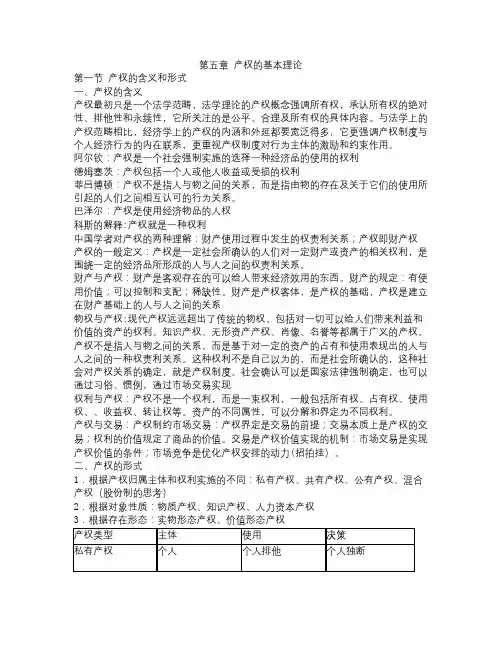 4产权基本理论