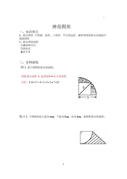 六年级下册数学试题-专题复习：神奇图形(含答案pdf) 全国通用