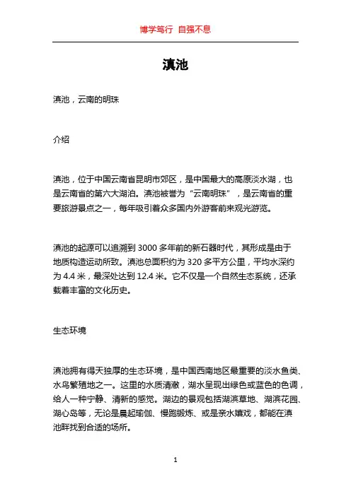 滇池_精品文档