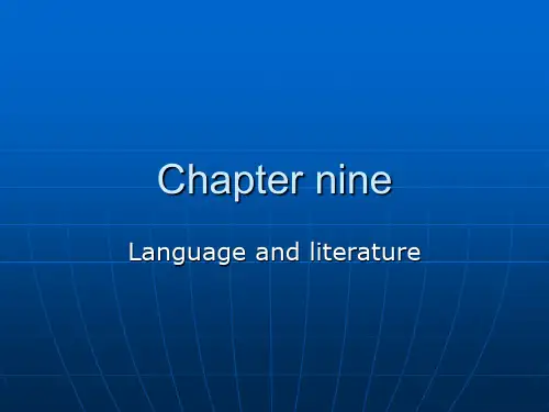 语言学教程Chapter 9. Language and Literature