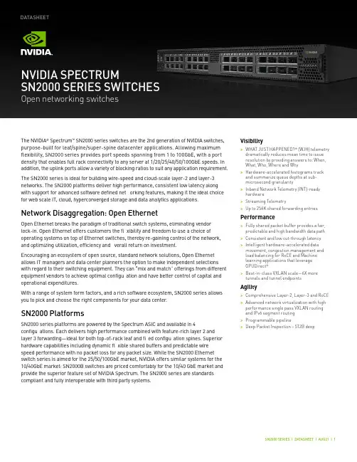 NVIDIA Spectrum SN2000系列开关说明书