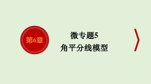 九年级中考专题复习微专题5 角平分线模型课件人教版