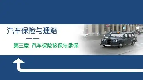《汽车保险与理赔》课程PPT---3.3  汽车保险承保