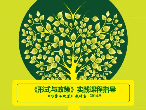 《形势与政策》实践课程指导 20140916