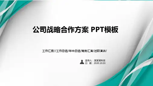 公司战略合作方案 PPT模板