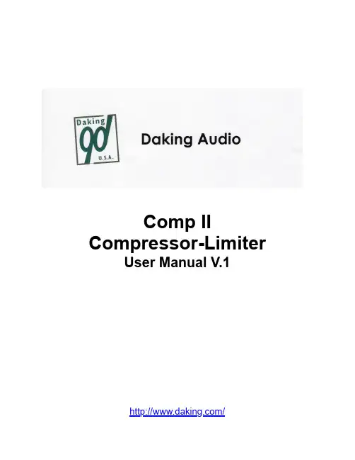 Daking Compressor-Limiter V.1 用户手册说明书