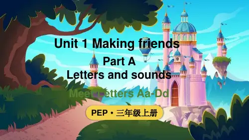 人教英语三上Unit 1 Making friends Part  A (课件)