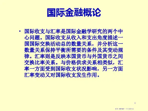 国际收支与汇率培训讲义43页PPT