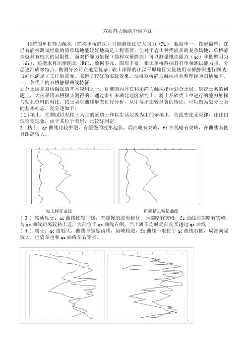 关于双桥静力触探分层方法