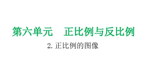 认识正比例的图像-小学数学课件