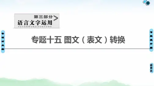 2020-2021学年新高考语文语言文字运用图文表文转换技巧(85张)