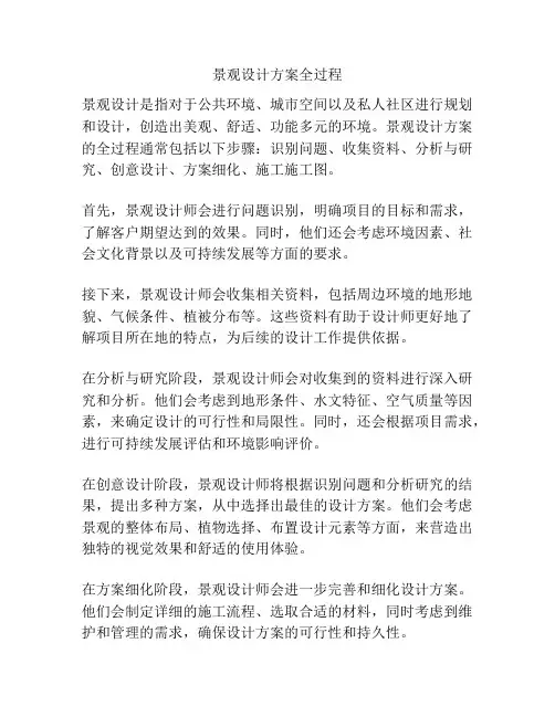 景观设计方案全过程