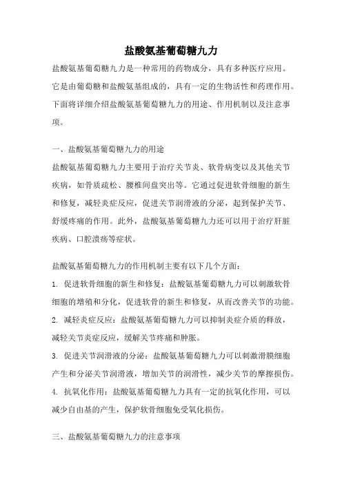 盐酸氨基葡萄糖九力