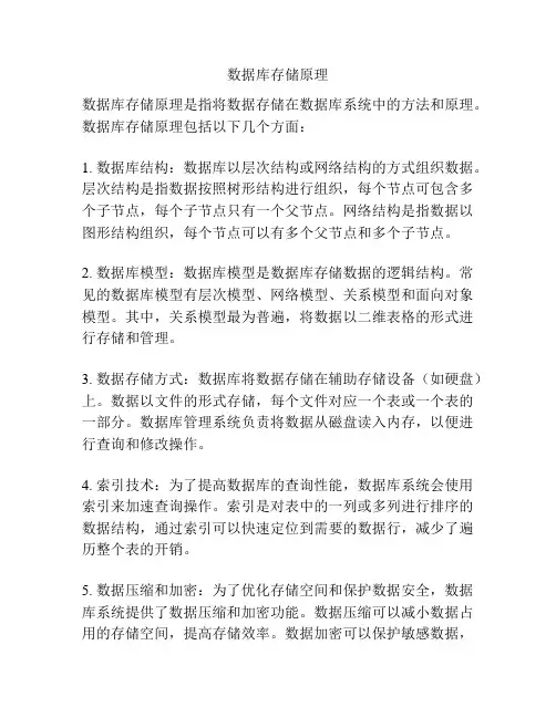 数据库存储原理