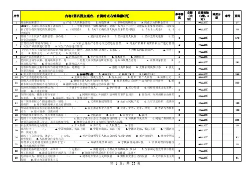 四川省拟任县处级党政领导职务政治理论水平任职资格考试模拟题汇总(单选题)