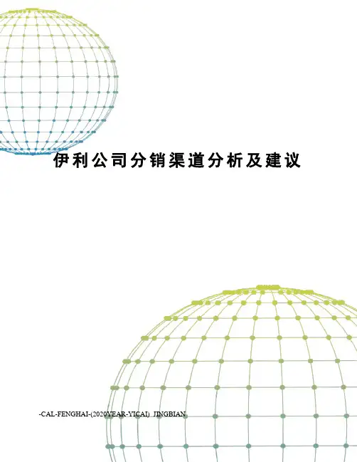 伊利公司分销渠道分析及建议